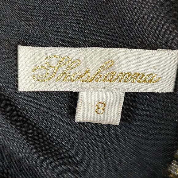 Shoshanna Classically Elegant Metallic Cap Sleeve Bethany Dress Size 8 - Picture 3 of 12